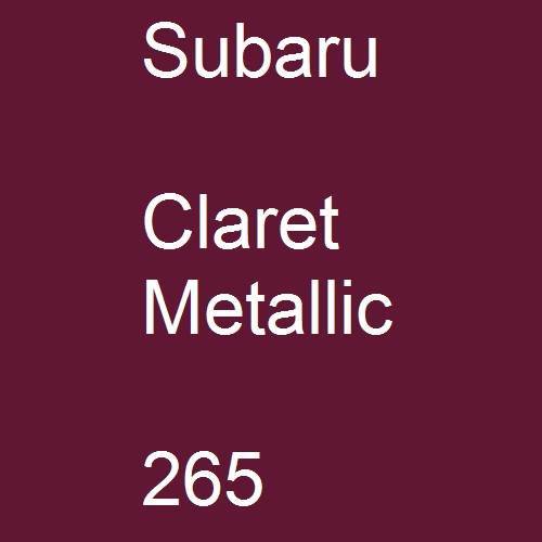 Subaru, Claret Metallic, 265.